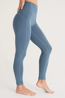 Real Deal Rib 7/8 Legging | Caribbean Blue