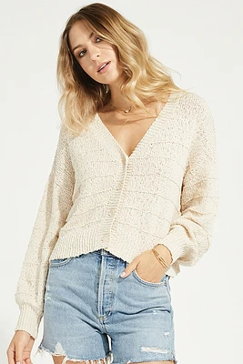 Melody Cardigan Top | Cream