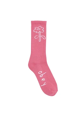 Obey Spring Flower Socks | Vintage Pink