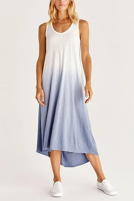 Amalfi Slub Dip-Dye Dress | Ocean