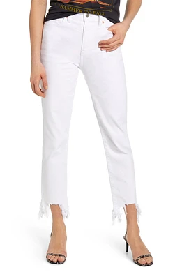 Straight Up High Rise Denim | White