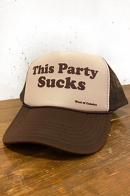 This Party Sucks Hat | Tan / Brown