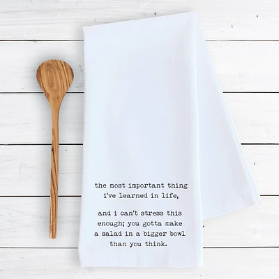 Most Important Thing Tea Towel | White