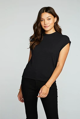 Gauze Jersey Dolman Tee | True Black