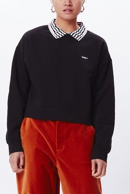 Woodberry Collard Sweatshirt | Black Multi