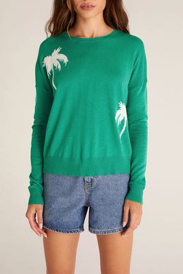 Larisa Palm Tree Sweater | Shamrock
