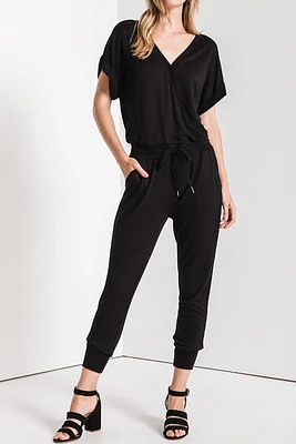 Wrap Front Jumpsuit | Black