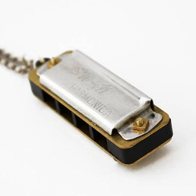 Harmonica Necklace | Silver