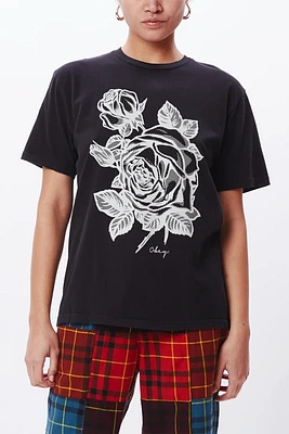 Flower Rubies Organic Tee | Off Black