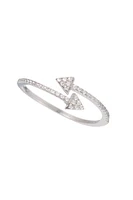 CZ Pave Triangle Wrap Ring |