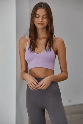 Seamless Ribbed Brami | Lavender