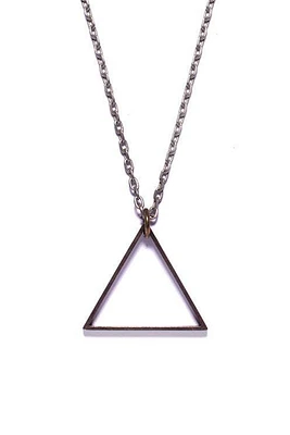 Oxidized Triangle Necklace