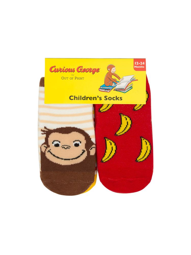Out of Print Curious George Socks | 4 Pack | Pacific City