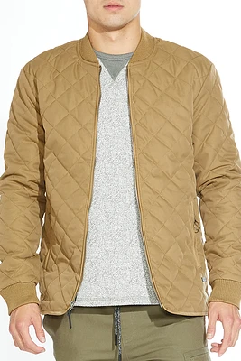 Syracuse Quilted Bomber Jacket | Khaki