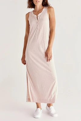 Zelda Slub Maxi Dress | Pink Sky