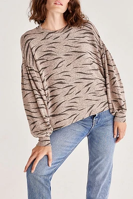 Joey Zebra Marled Sweatshirt | Frappe