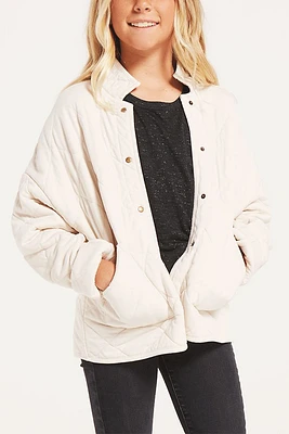 Girls Maya Quilted Jacket | Bone