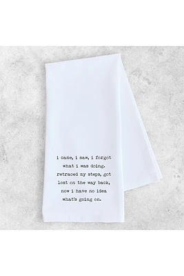 I Came I Saw Tea Towel | White