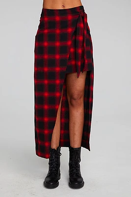 Jet Wrap Skirt | Sunset Plaid