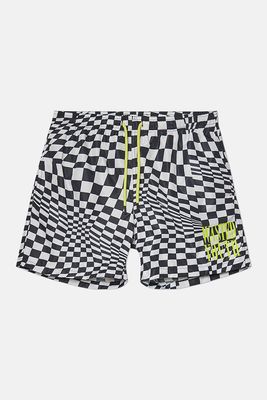 Zack Wavy Warp Swim Trunk | Black