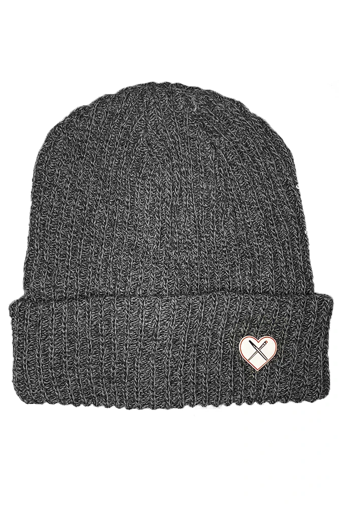 Pen and Brush Beanie | Dark Grey