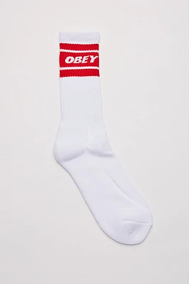 Cooper Socks | White / Rio Red