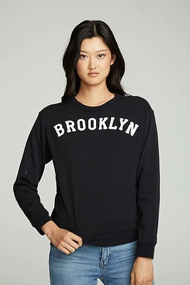 Brooklyn Fleece Crew | True Black