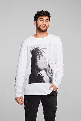 Bob Marley Smoke Longsleeve Tee | White