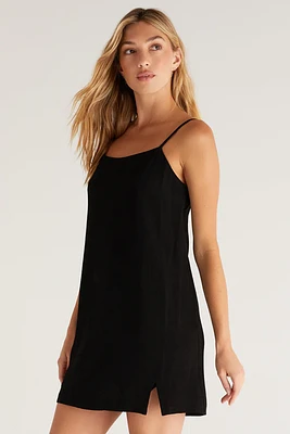 Raelyn Linen Mini Dress | Black