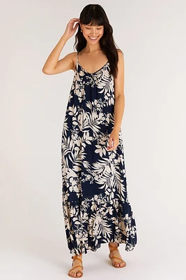 Rocco Leaf Maxi Dress | Midnight Blue