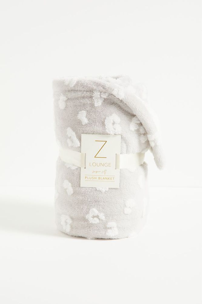 Sunday Plush Leo Blanket | Heather Grey