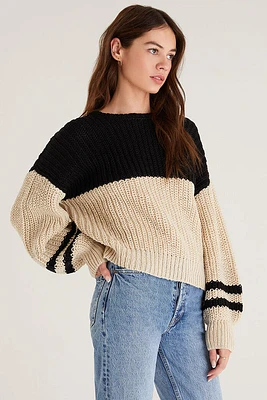 Lyndon Color Block Sweater | Oat