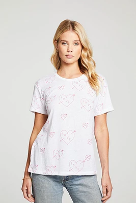 Love Struck Vintage Jersey Tee | White