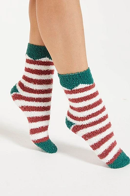 Elf Plush Socks | Rosy Red