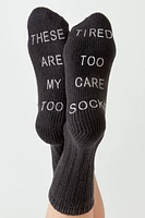 Too Tired Rib Socks | Pewter