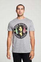 Bob Marley Rebel Music Tee | Stk Grey
