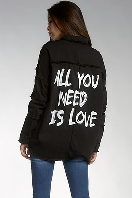 All You Need Is Love Jacket | Black