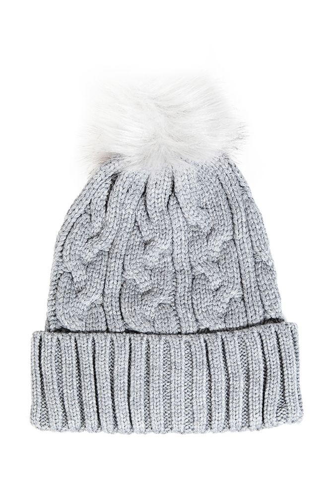 Ribbed Knit Pom Beanie