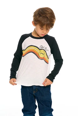 Boys Chill Out Baseball Tee | White/True Black