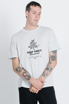 Cheap Thrills Records Tee | Cool Grey