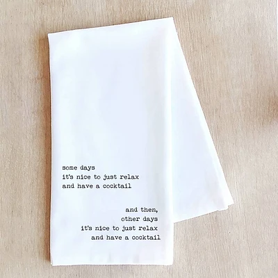 Some Days Tea Towel | White