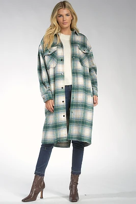 Gaia Jacket | Olive Plaid