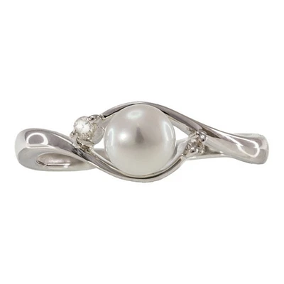 Ring Pearl 10 Kt Diam Roger Roy