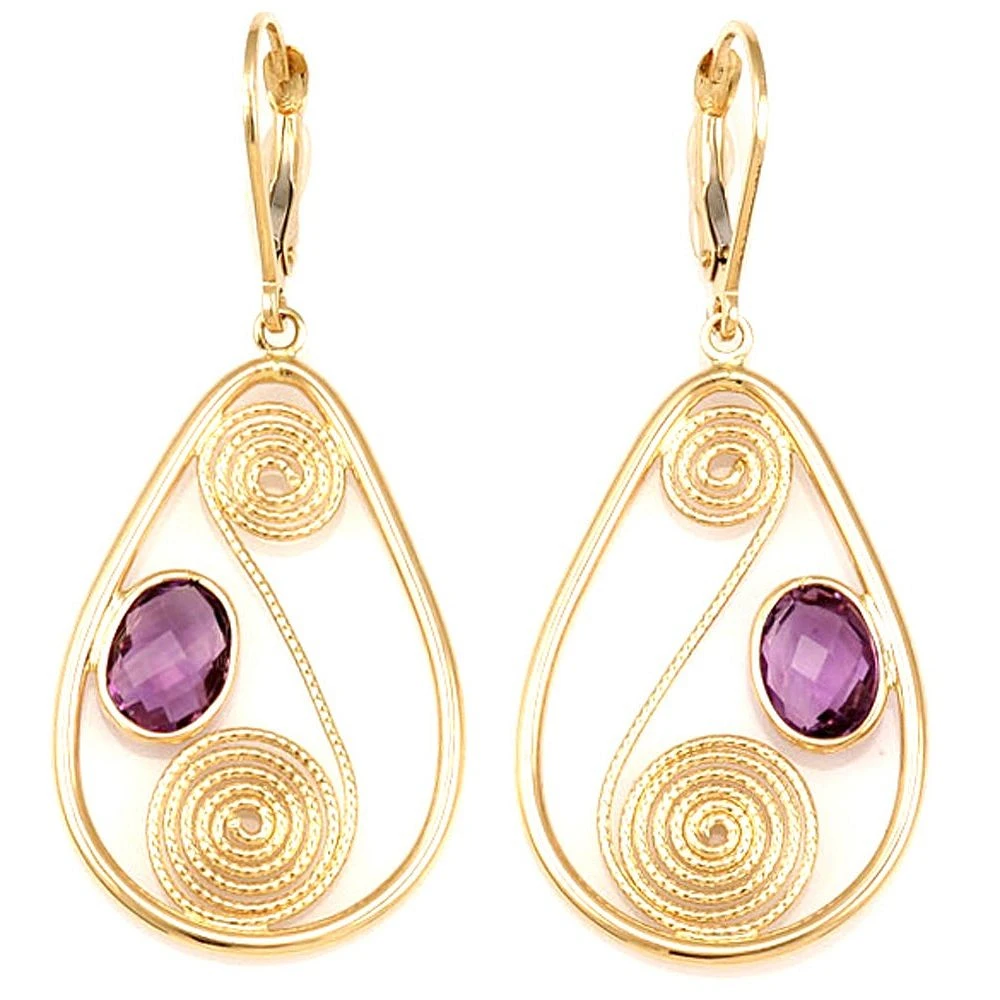 Boucles D’oreilles 14 Kt Roger Roy E14-0291-AM