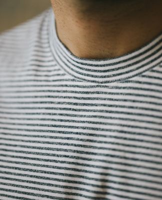Cotton & Linen Striped Jersey Slim Fit T-shirt