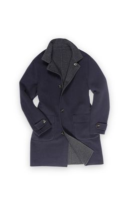 Cashmere Reversible Redingote Coat