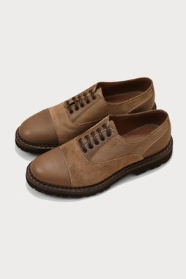 Suede & Leather Cap Toe Oxford Shoe