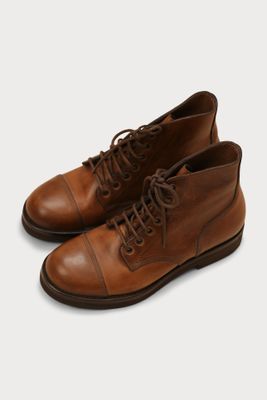 Leather Cap Toe Boots