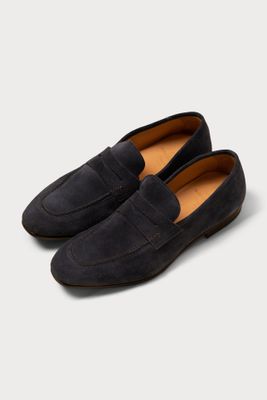 Handcrafted Suede Loafers Taupe