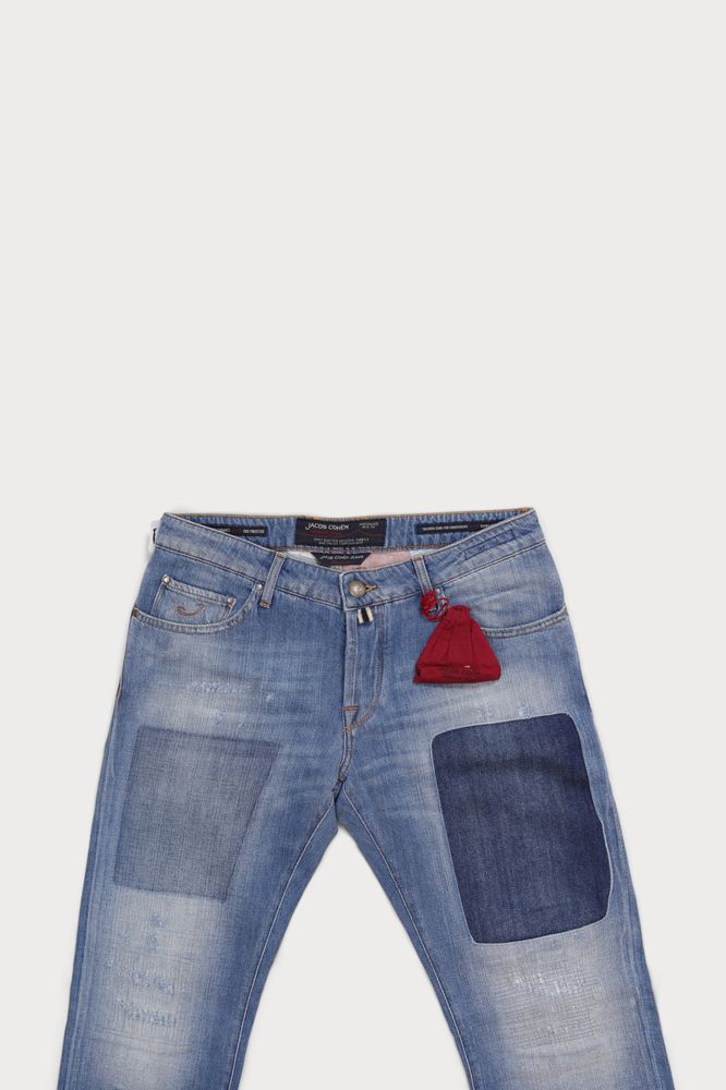Patched Denim Jeans